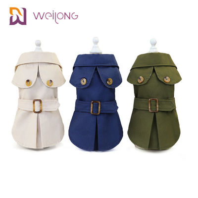 Knoop het Openen de Windjekker van het het Canvashuisdier van Stofcat winter wear plaid cotton voor Honden