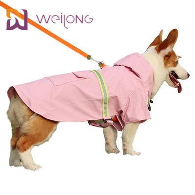 Waterdicht Weerspiegelend van de het Jasjehond van de Hondwindjekker de Regenjasje XS - XL grootte