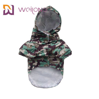 Klitband het Openen de Hond Waterdichte Jumpsuit Mesh Lining van het Camouflagehuisdier