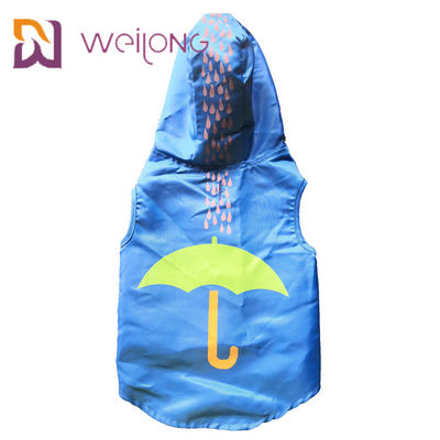 Klitband die Rubber de Regenjasblauw xs-XL openen van het Druk Waterdicht Huisdier