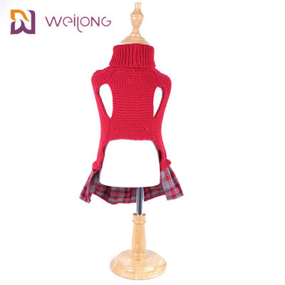 Breit de garen Geverfte Aangepaste Plaid Verbindingsdraad van de de Wolhond van de Huisdierensweater de BSCI Gebreide