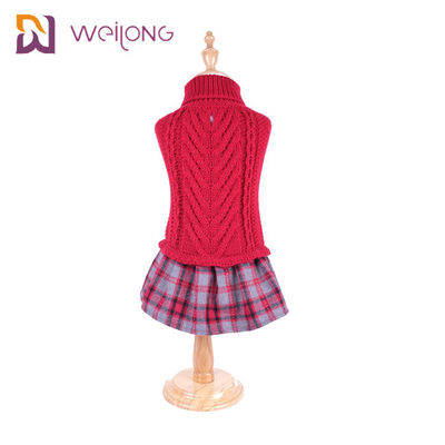 Breit de garen Geverfte Aangepaste Plaid Verbindingsdraad van de de Wolhond van de Huisdierensweater de BSCI Gebreide