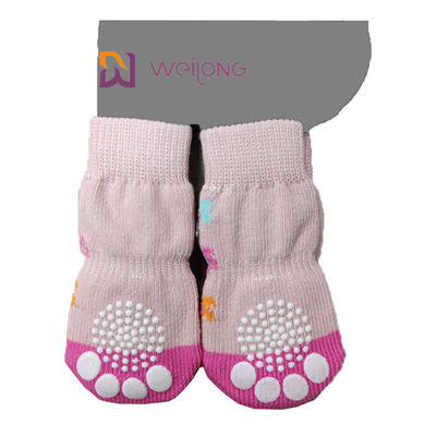 Het huisdier Antislip breit Hond Socks&amp; Cat Socks met Rubberversterking Paw Protector