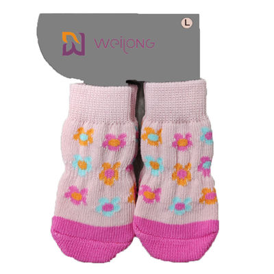 Het huisdier Antislip breit Hond Socks&amp; Cat Socks met Rubberversterking Paw Protector