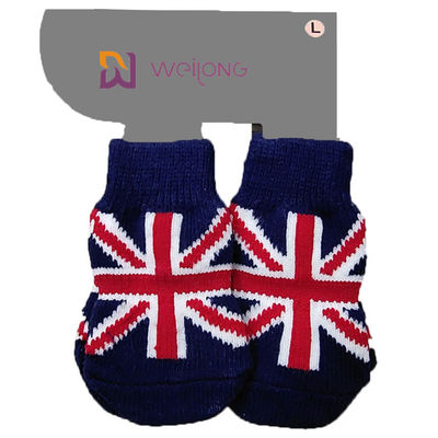 Het aangepaste van de Patronenunion jack 95% van de Hondsok Breiende Katoen 5% Spandex