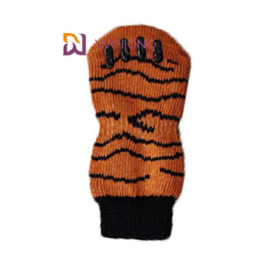 De Sokkenimitatie van de de katoenen Misstaphond van Spandex niet van Tiger Stripes voor hondenpoten
